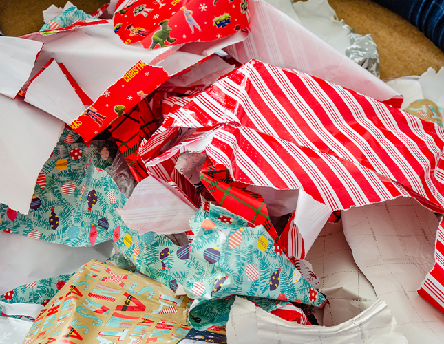 Décorations de Noël bac bleu